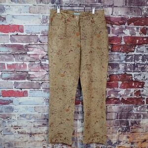 ITW Floral Print Leather Pants